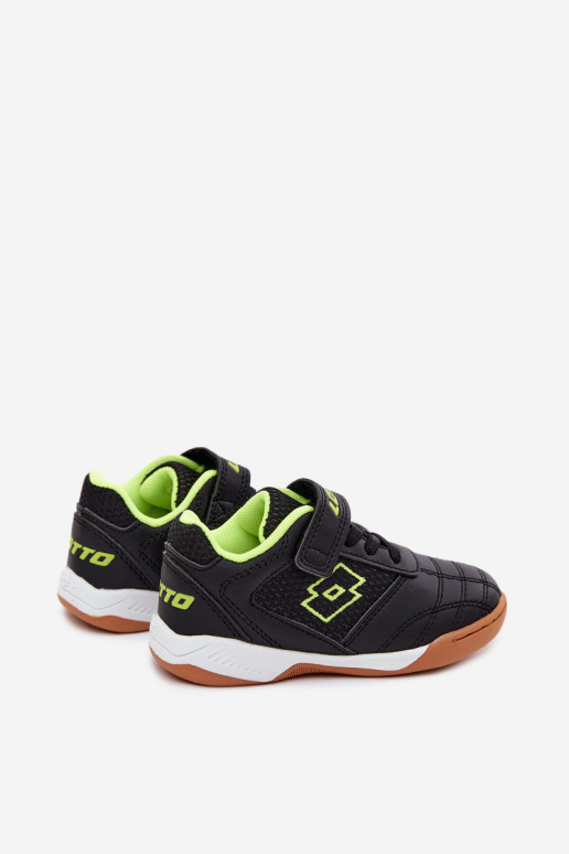 Chaussures de sport pour enfants noires avec fermetures adhésives LOTTO INHIZZER 2600120K