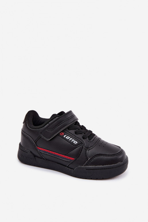 Zwarte kindersneakers met plakkende sluitingen LOTTO NANDU 2600310K