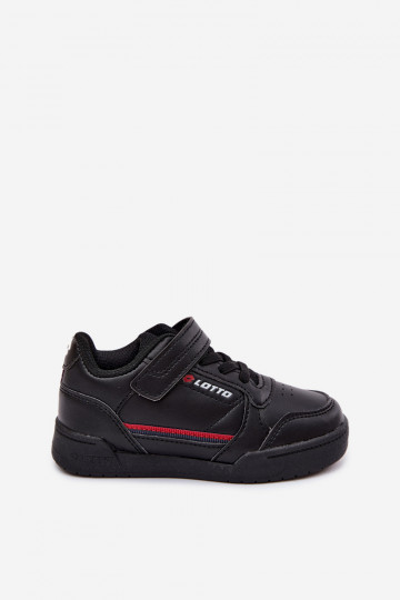 Schwarze Kindersneaker mit klebenden Verschlüssen LOTTO NANDU 2600310K 2