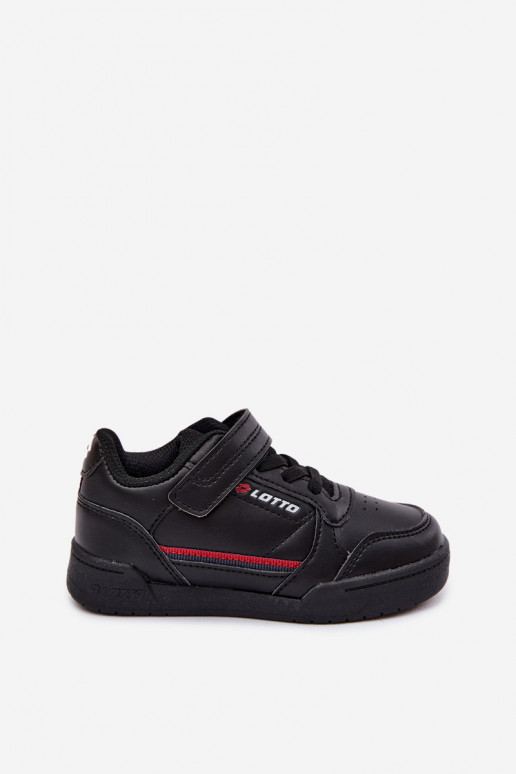 Zwarte kindersneakers met plakkende sluitingen LOTTO NANDU 2600310K