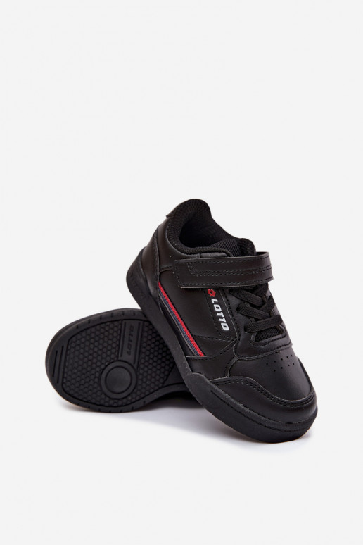 Zwarte kindersneakers met plakkende sluitingen LOTTO NANDU 2600310K