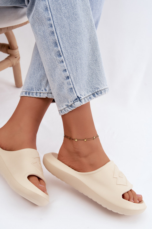 Dames lichte slippers LOTTO SLAY 2400471U zandkleur