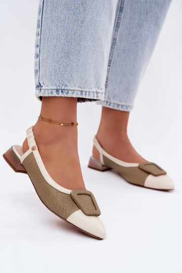Sandales pour femmes avec boucles décoratives couleur sable 2