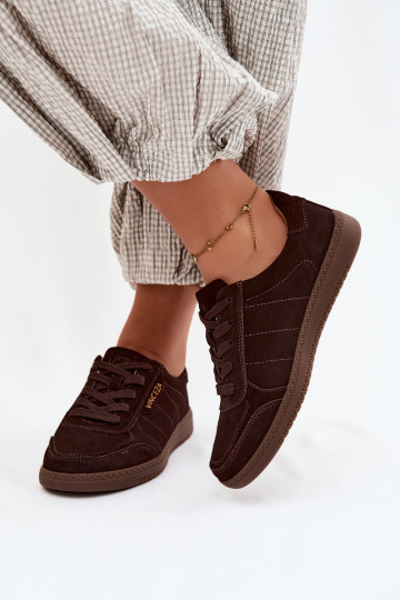 Heren sneakers van kunstsuède Vinceza 79635 chocolade kleur 2