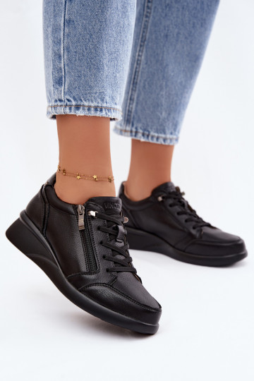 Baskets à plateforme pour femmes Vinceza 79644 couleur noire 2