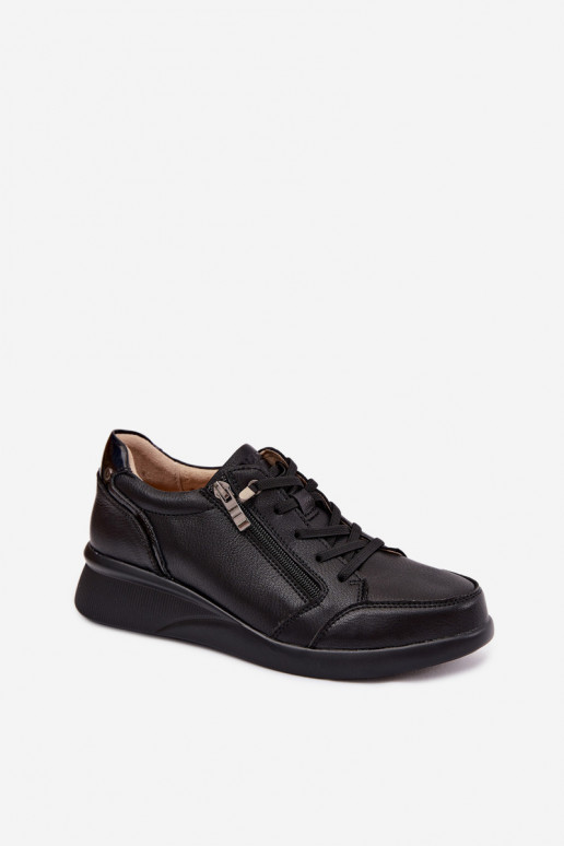 Baskets à plateforme pour femmes Vinceza 79644 couleur noire