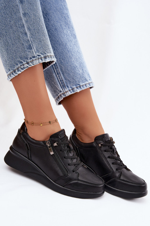 Damen-Sneaker mit Plattform Vinceza 79644 schwarze Farbe