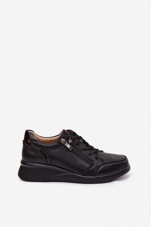 Dames sneakers met platform Vinceza 79644 zwarte kleur