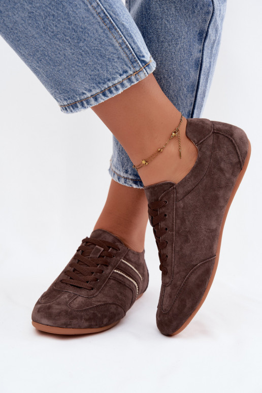 Baskets en daim synthétique pour hommes Sombra couleur chocolat