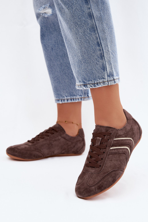Baskets en daim synthétique pour hommes Sombra couleur chocolat