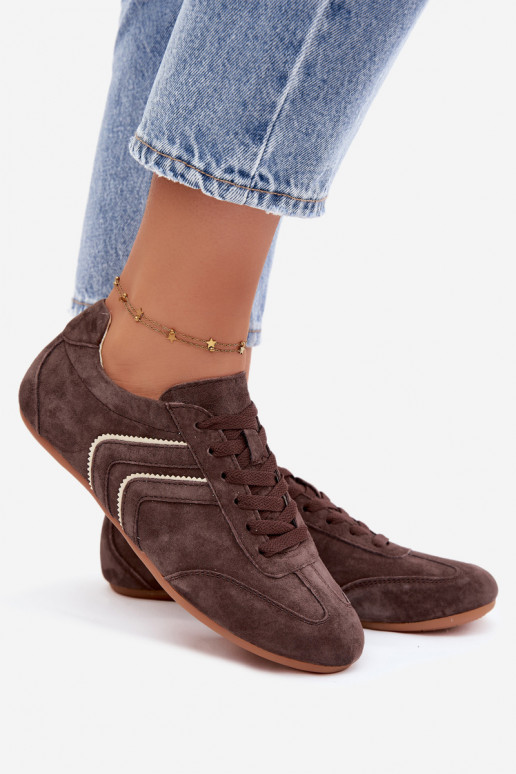 Baskets en daim synthétique pour hommes Sombra couleur chocolat