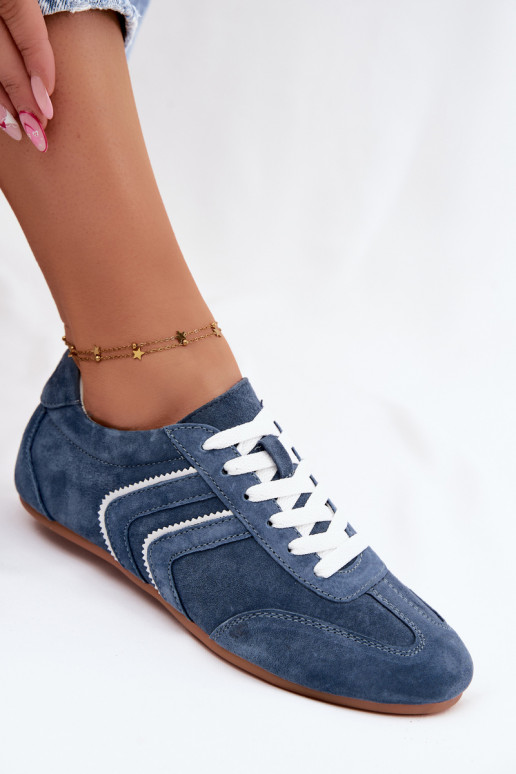 Baskets en daim synthétique pour hommes Sombra couleur bleue