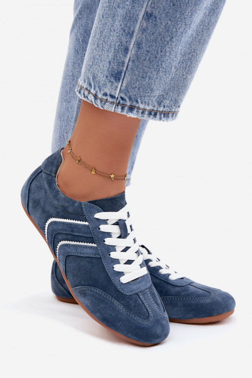 Baskets en daim synthétique pour hommes Sombra couleur bleue
