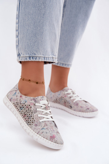 Patroon schoenen met uitsnijdingen van faux suede in verschillende kleuren Tenebra