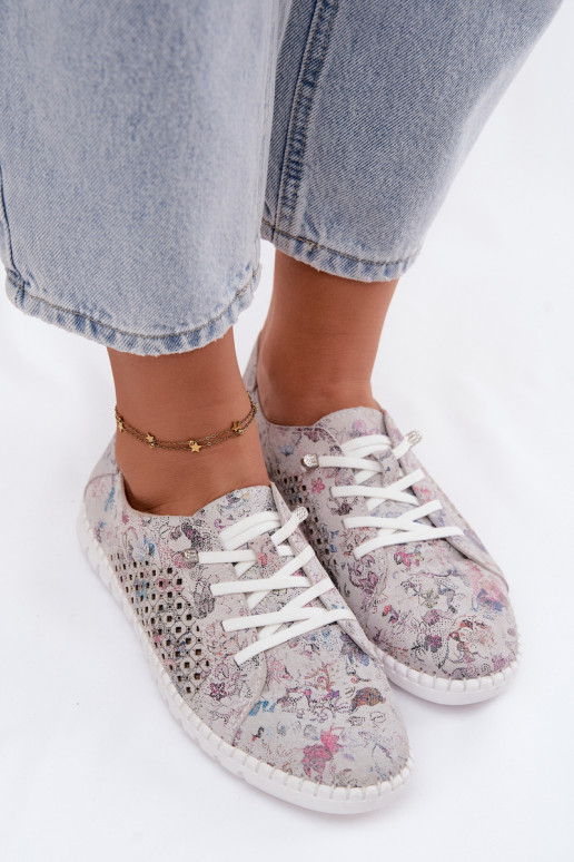 Chaussures à motifs avec éléments ajourés en daim synthétique de différentes couleurs Tenebra