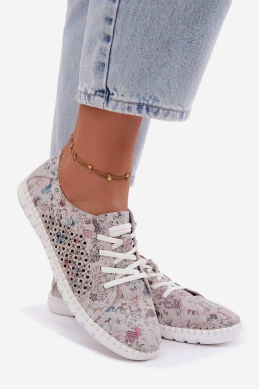 Chaussures à motifs avec éléments ajourés en daim synthétique de différentes couleurs Tenebra