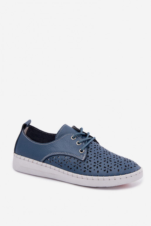 Donkerblauwe dameschoenen met uitsnijdingen Softie