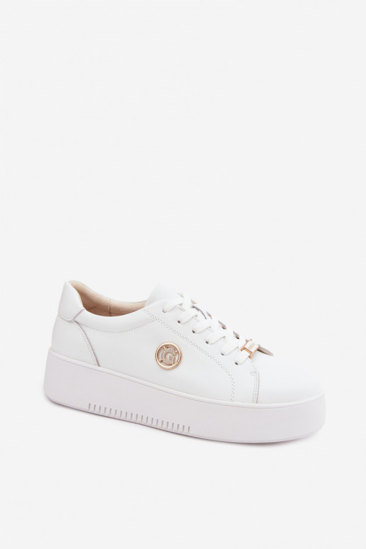 Witte dames sneakers met platform Dainty
