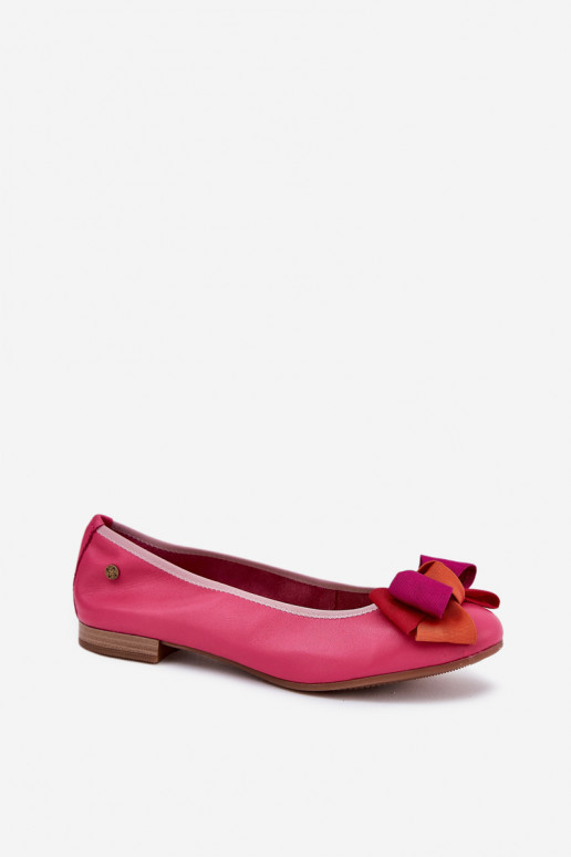 Ballerines roses avec nœuds Tai turiciejka P6801-15