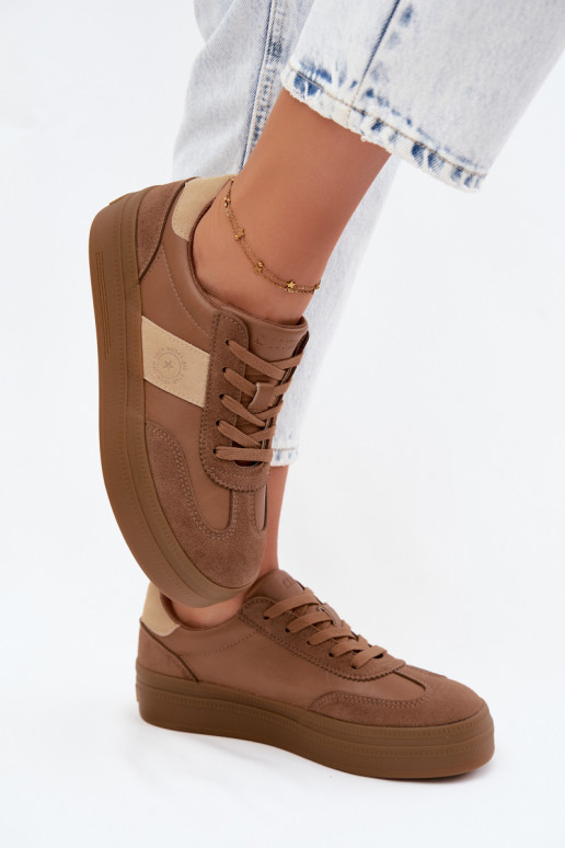 Sneaker für Damen mit Plateau Big Star UU274015 in brauner Farbe