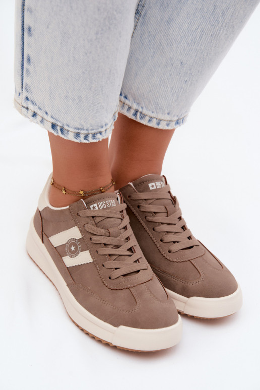 Sportieve schoenen voor dames Big Star UU274025 in zandkleur