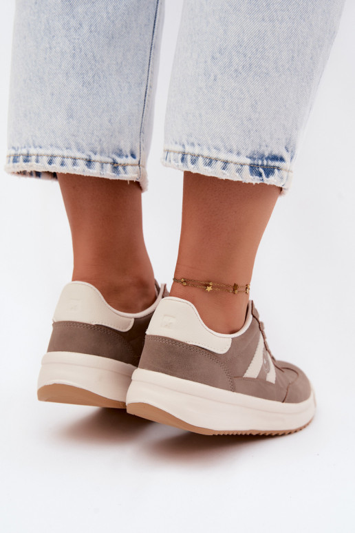 Sportliche Schuhe für Damen Big Star UU274025 in Sandfarbe