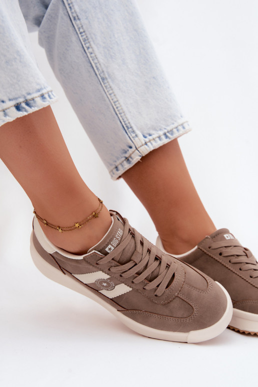 Sportieve schoenen voor dames Big Star UU274025 in zandkleur