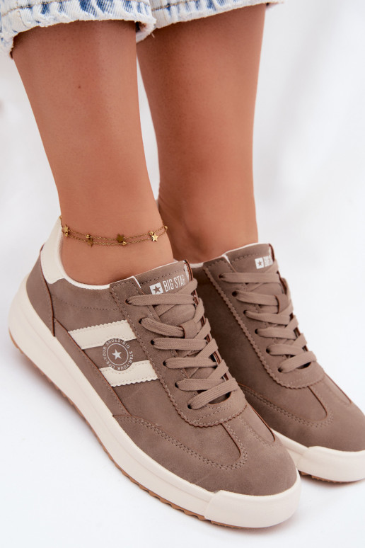 Sportieve schoenen voor dames Big Star UU274025 in zandkleur