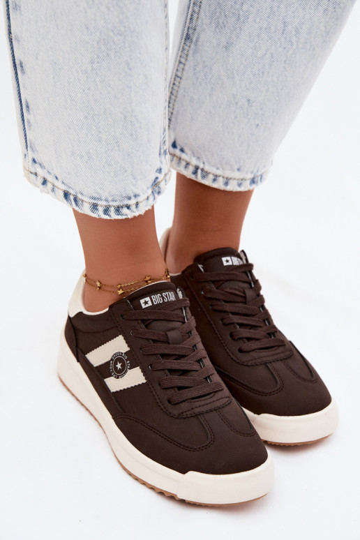 Sportliche Schuhe für Damen Big Star UU274024 in Schokoladenfarbe