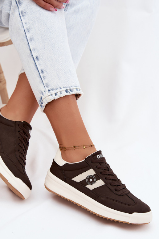 Sportliche Schuhe für Damen Big Star UU274024 in Schokoladenfarbe