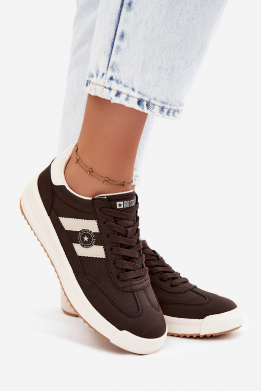 Sportliche Schuhe für Damen Big Star UU274024 in Schokoladenfarbe