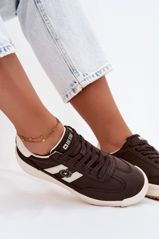Sportliche Schuhe für Damen Big Star UU274024 in Schokoladenfarbe