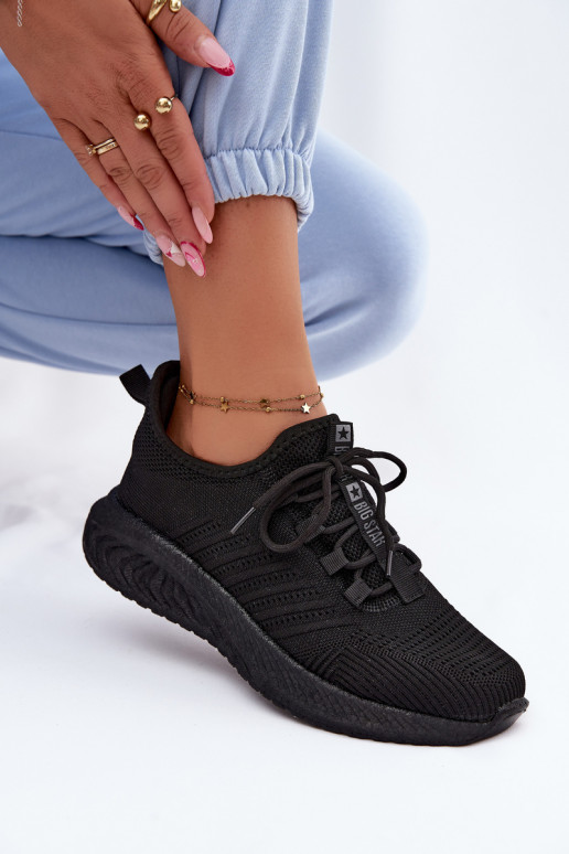 Instap sportschoenen voor dames Big Star UU274057 in zwarte kleur