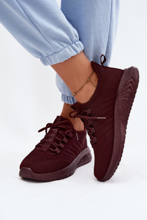 Instap sportschoenen voor dames Big Star UU274053 in bordeaux kleur