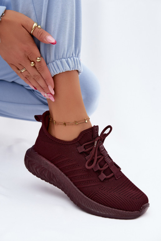 Slipper-Sportliche Schuhe für Damen Big Star UU274053 in bordeaux Farbe