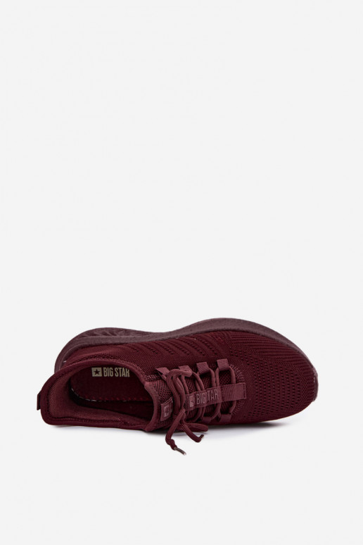 Slipper-Sportliche Schuhe für Damen Big Star UU274053 in bordeaux Farbe