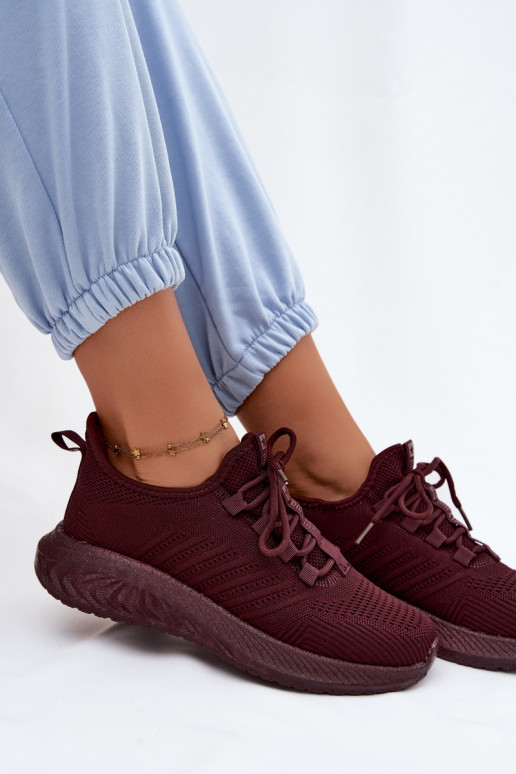 Instap sportschoenen voor dames Big Star UU274053 in bordeaux kleur