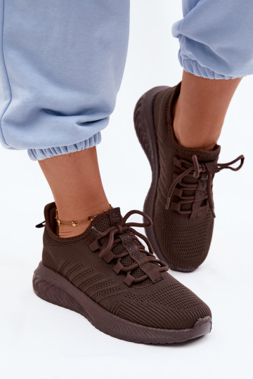 Instap sportschoenen voor dames Big Star UU274055 w kolorze czekoladowym