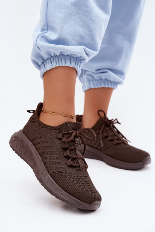Slipper-Sportliche Schuhe für Damen Big Star UU274055 in Schokoladenfarbe
