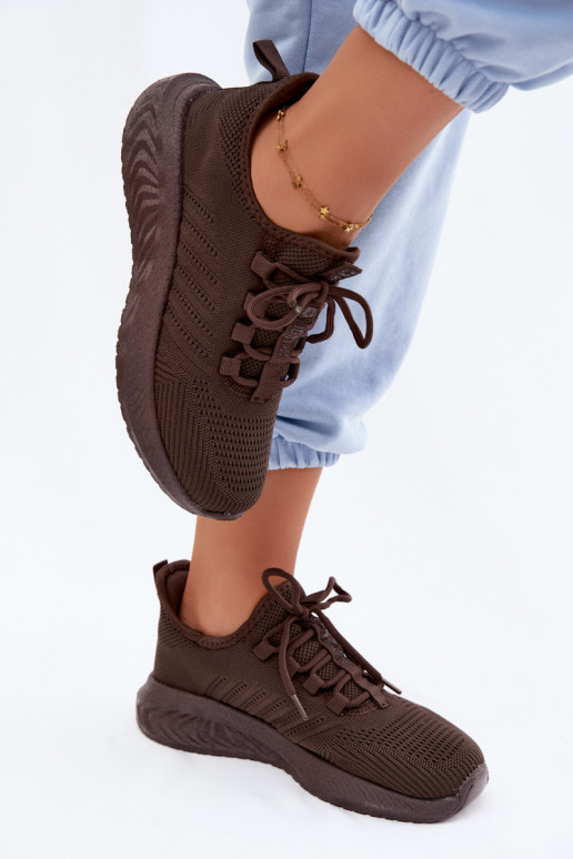 Instap sportschoenen voor dames Big Star UU274055 w kolorze czekoladowym
