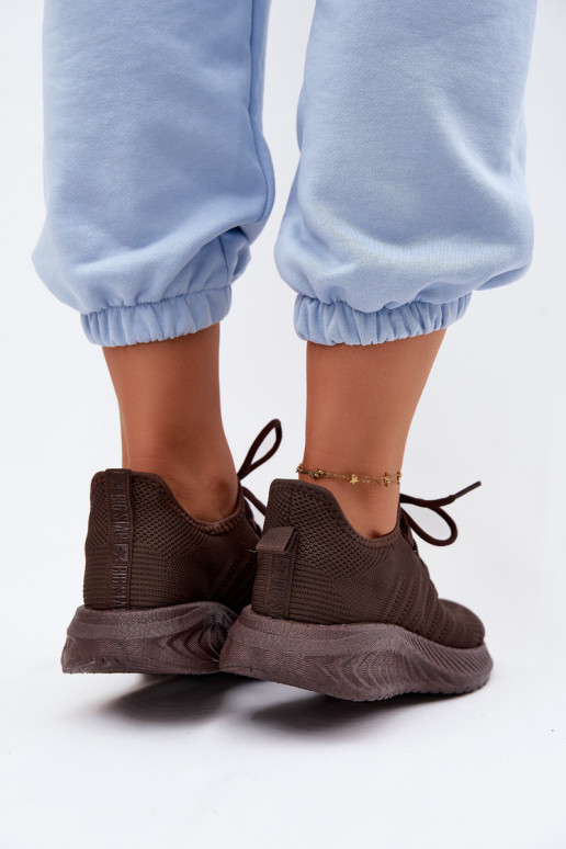 Slipper-Sportliche Schuhe für Damen Big Star UU274055 in Schokoladenfarbe