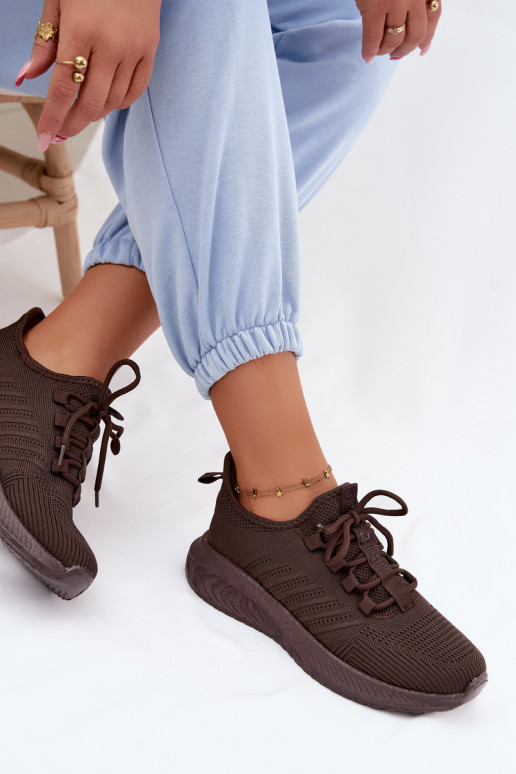 Slipper-Sportliche Schuhe für Damen Big Star UU274055 in Schokoladenfarbe