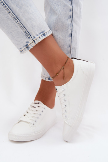 Witte dames sneakers van faux leather Big Star TT274960