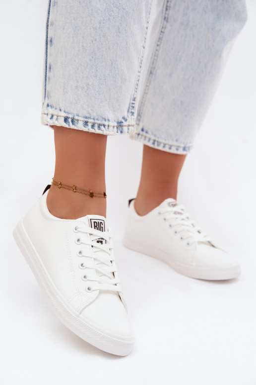 Witte dames sneakers van faux leather Big Star TT274960