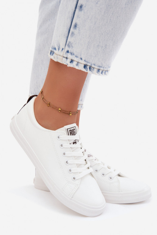 Baskets femmes blanches en simili cuir Big Star TT274960