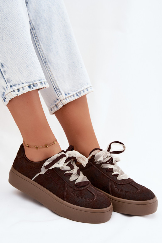 Damen-Sneaker mit Plattform und dekorativen Schnürsenkeln Big Star UU274004