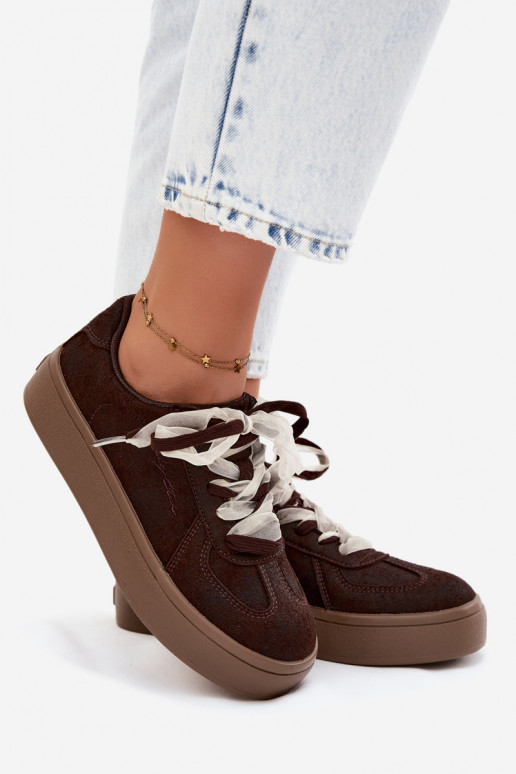 Damen-Sneaker mit Plattform und dekorativen Schnürsenkeln Big Star UU274004