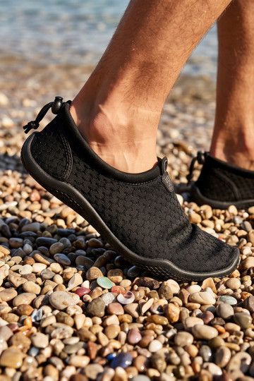 Schwarze Herren wasserdichte Schuhe PROINATER PRO-26-48-127M