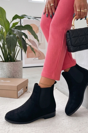 Bottines noires avec tige élastique Cinzia