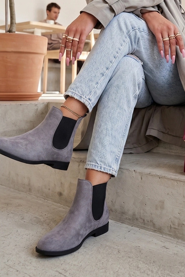 Bottines grises avec tige élastique Cinzia 2